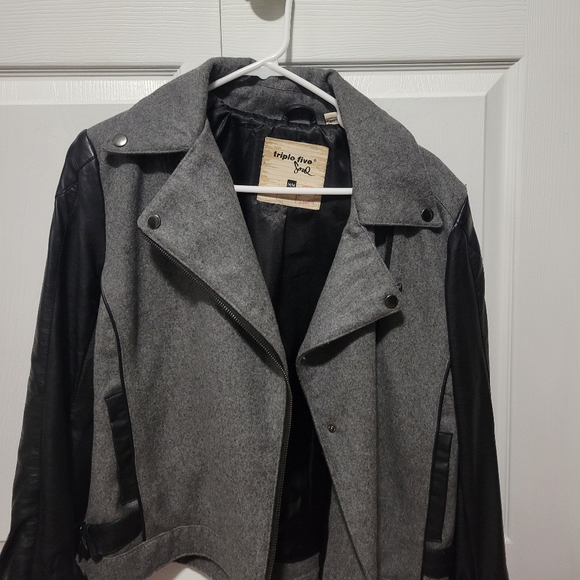 Grey moto jacket - Picture 1 of 3